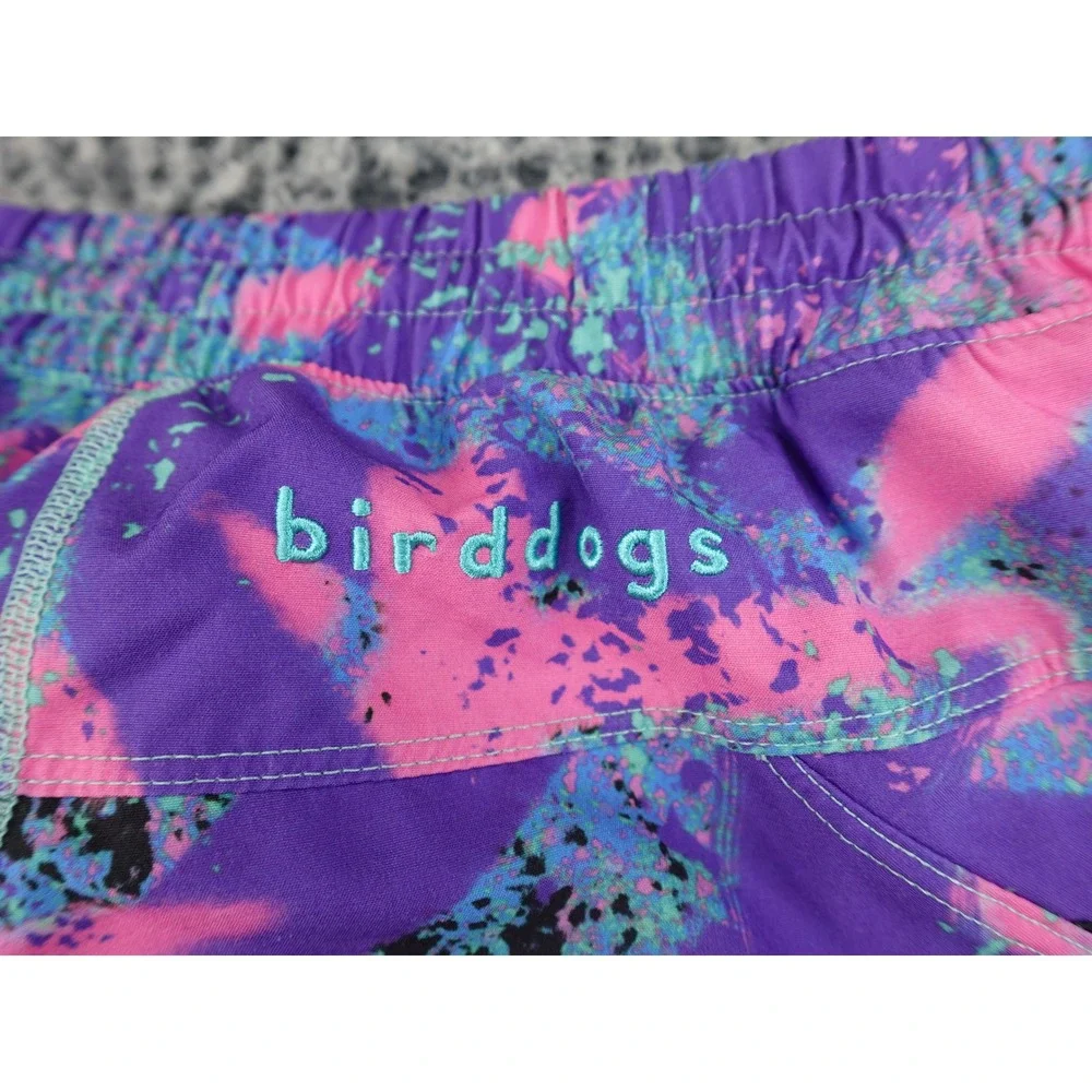 Birddogs Shorts Mens XL Purple Pink Boomstick‎ Classic 90s Abstract Liner
